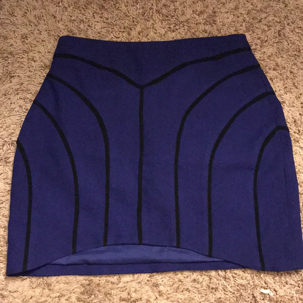 Cameo Purple with Black lines Mini Skirt
